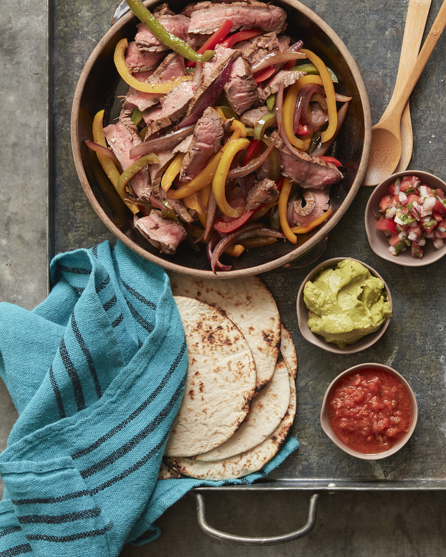 Cool Mom Eats weekly meal plan: Put a twist on #TacoTuesday with these Beef Fajitas made with a cilantro lime marinade at What's Gaby Cooking Cool Mom Eats weekly meal plan: Put a twist on #TacoTuesday with these Beef Fajitas made with a cilantro lime marinade at What's Gaby Cooking
