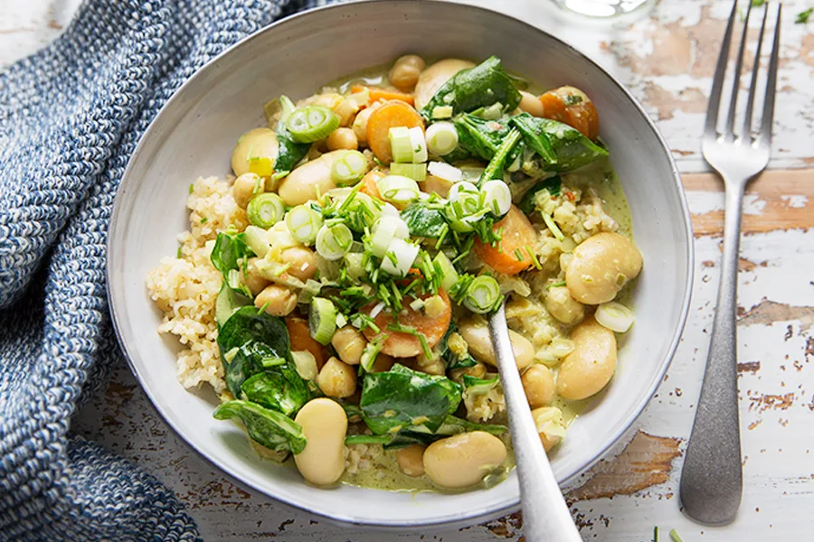 Cool Mom Eats weekly meal plan: Green Curry with Chickpeas at Dagmar's Kitchen