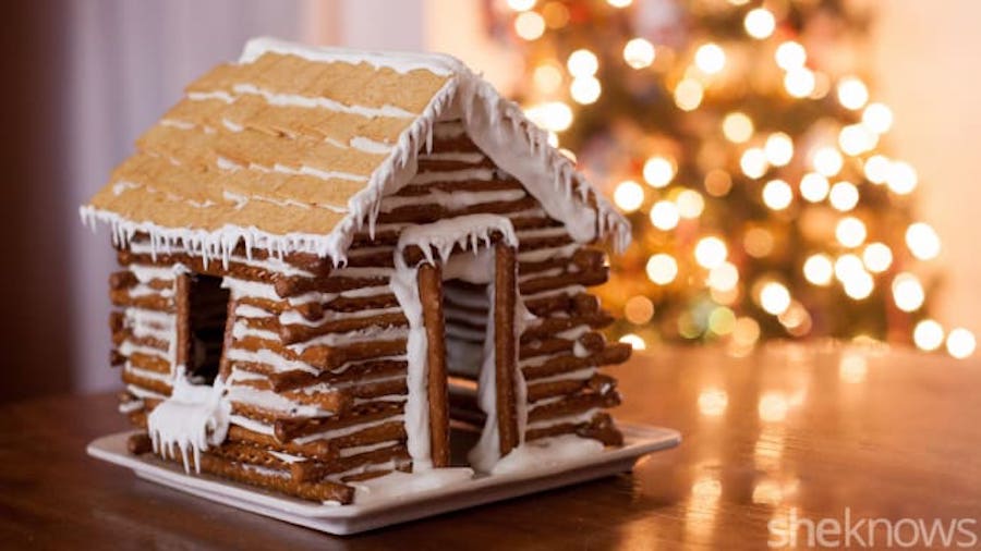 Delicious and easy holiday food crafts for kids: Edible log house at SheKnows
