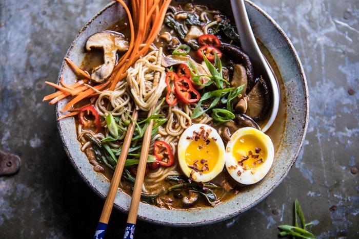 Skinny Instant Pot recipes: Better for You Instant Pot Chicken and Spinach Ramen | Half Baked Harvest