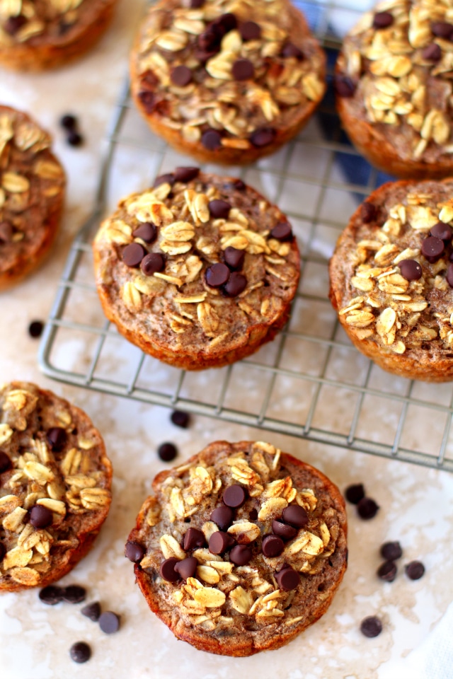 Snack recipes that help you sleep better: Baked Banana Oatmeal Cups | Kim's Cravings