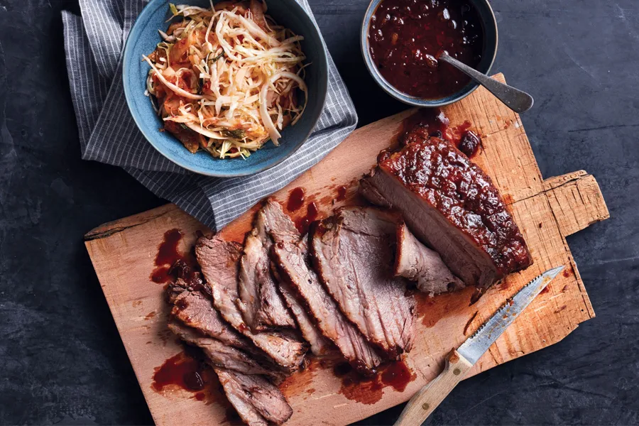 Cool Mom Eats weekly meal plan: Korean Chile-Braised Brisket in an Instant Pot or Slow Cooker from Dinner in an Instant by Melissa Clark | Photo by Christopher Testani