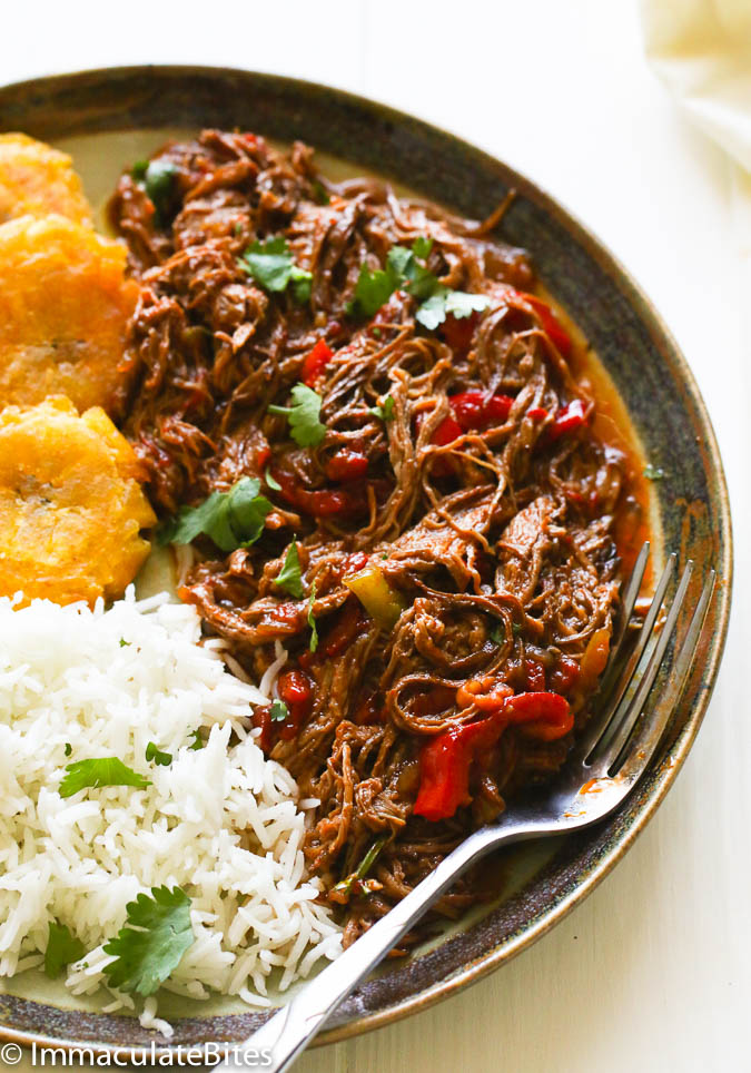 Cool Mom Eats weekly meal plan: Slow Cooker Ropa Vieja at Immaculate Bites