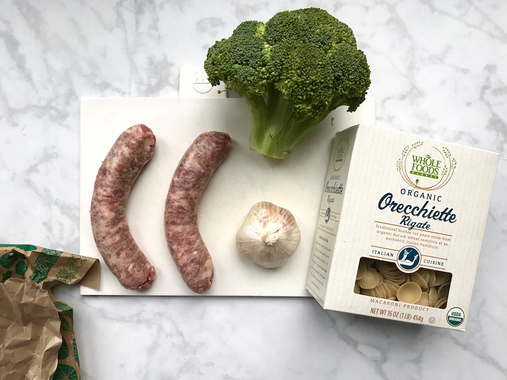 Shortcut family dinners: Orecchiette with Sausage and Greens | ©Jane Sweeney for Cool Mom Eats