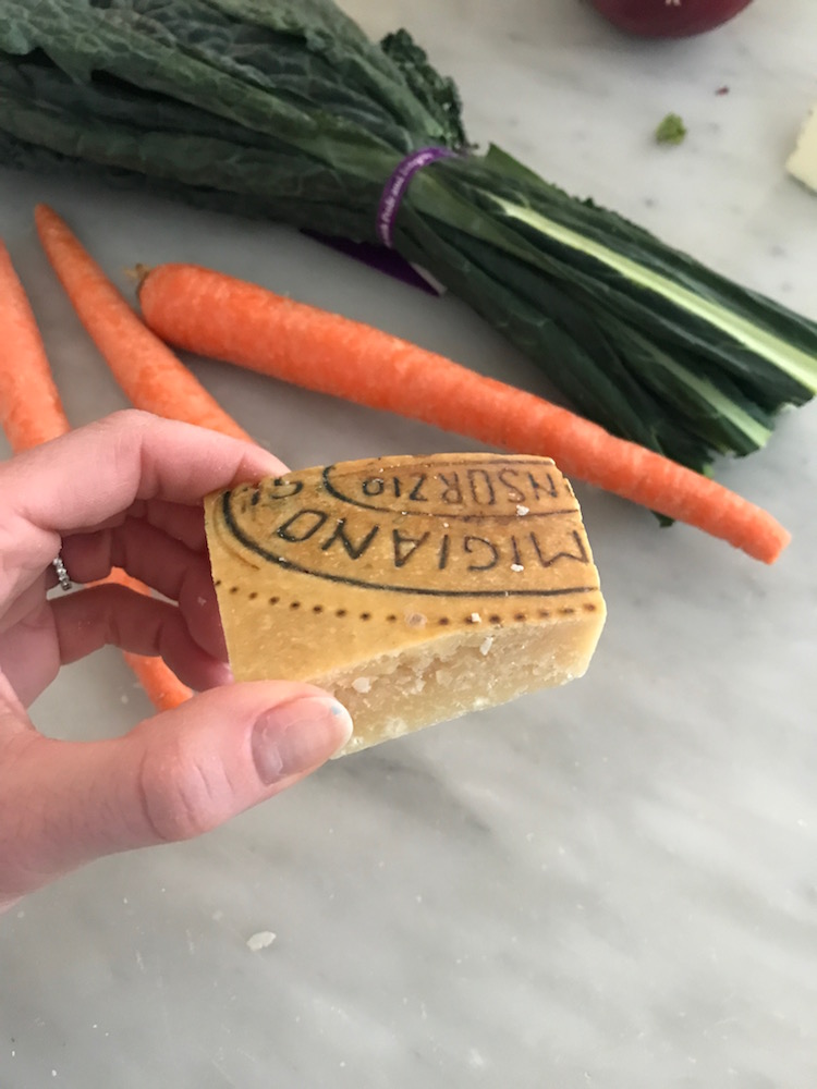 Weeknight family dinners:add a parmesan rind for delicious broth. | ©Jane Sweeney Cool Mom Eats