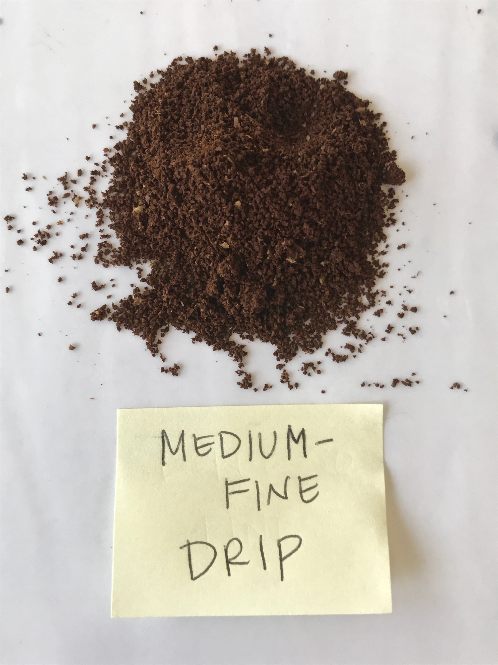 Visual guide to grinding coffee: Medium-Fine | © Jane Sweeney Cool Mom Eats