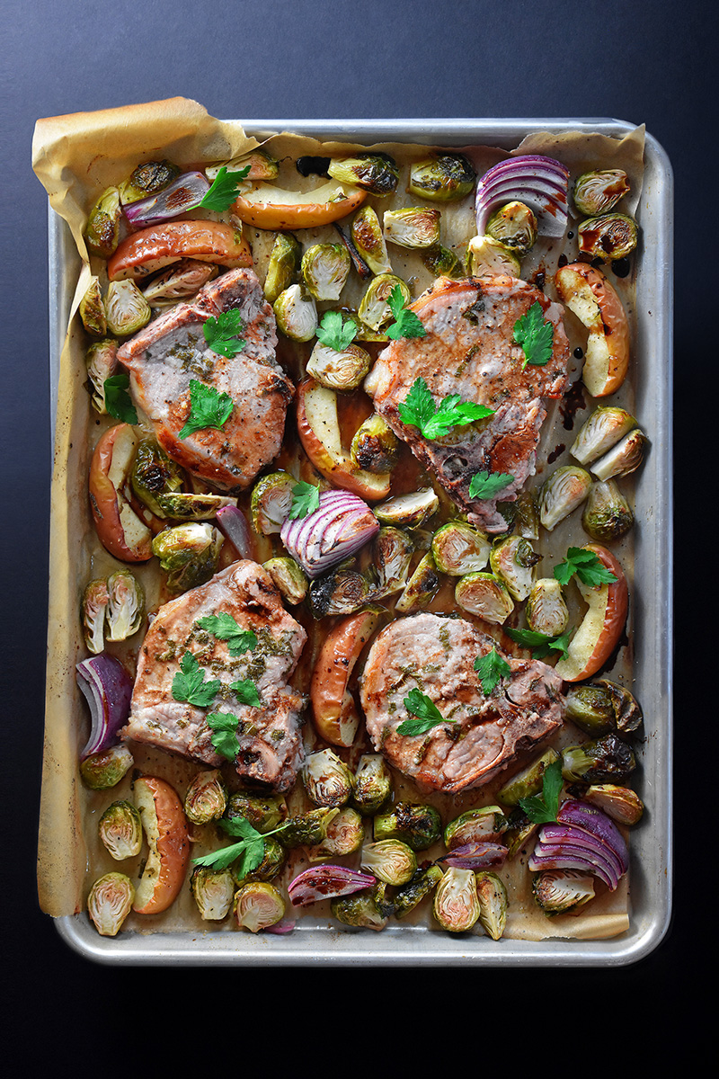 Cool Mom Eats weekly meal plan: Sheet Pan Pork Chop Dinner | Nom Nom Paleo
