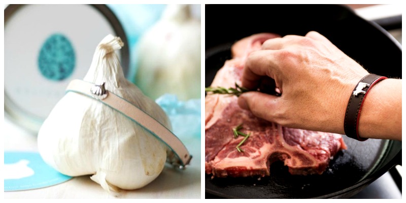 Delicacies food-inspired jewelry perfect for your favorite gourmet: Bracelets come in several colors and think or thick cut leather straps | Cool Mom Eats