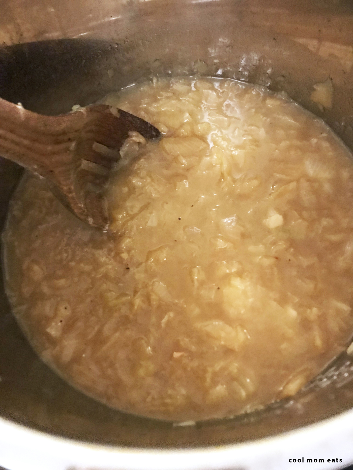 Instant Pot French onion soup from Serious Eats: Onions after Instant Pot