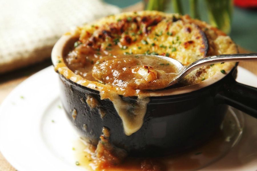 We're crazy for this easy, accessible Instant Pot French onion soup at Serious Eats! | recipe at photo by J. Kenji Lopez-Alt