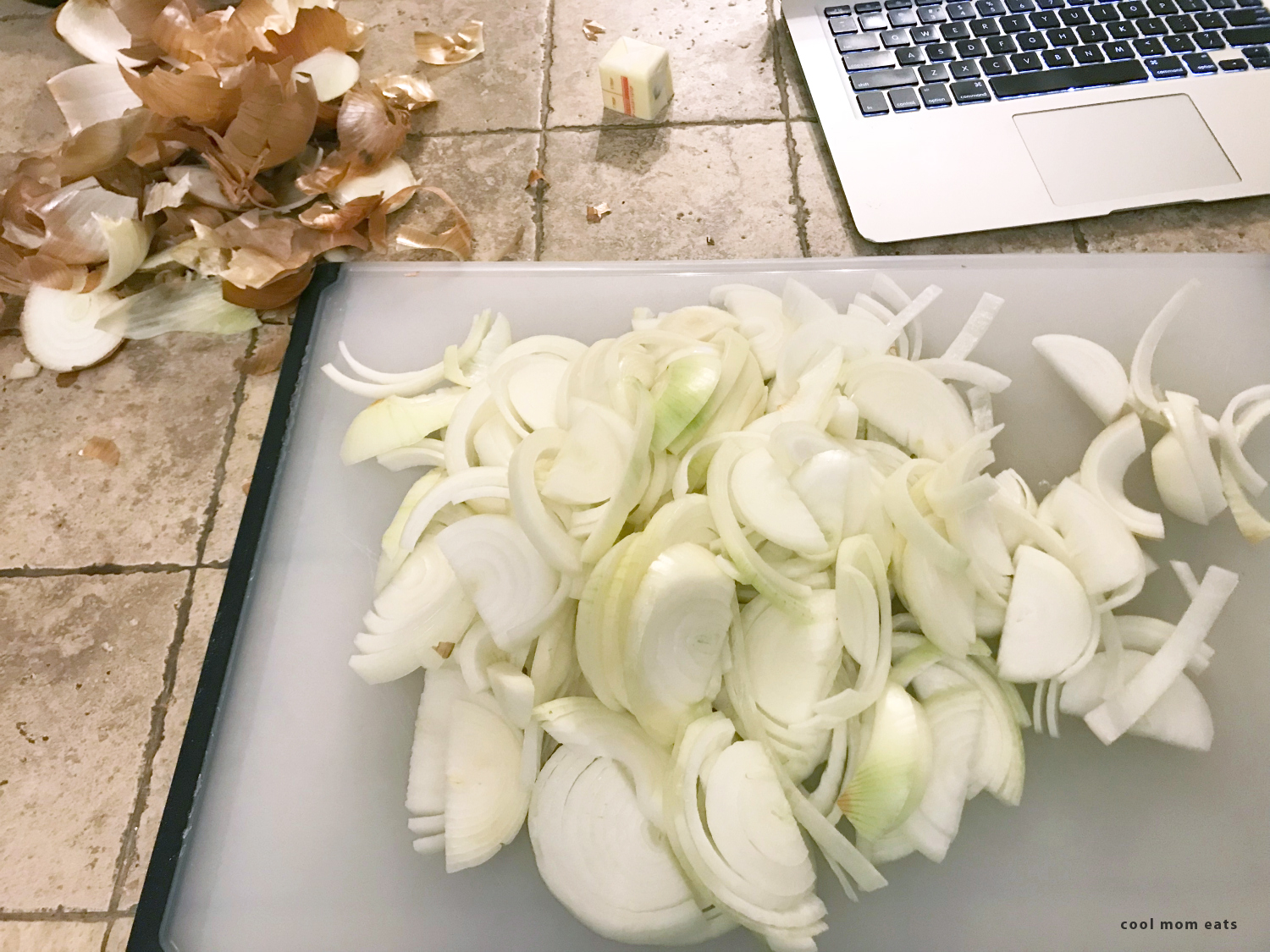 Instant Pot French onion soup from Serious Eats: Onions before Instant Pot