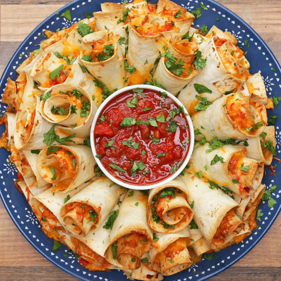 Olympics snack recipes: Olympic Torch quesadillas at Tasty