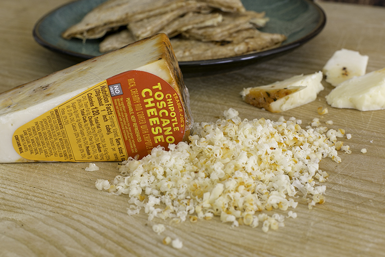 What family-friendly products to buy at Trader Joe's this month: Chipotle Toscano Cheese | Cool Mom Eats
