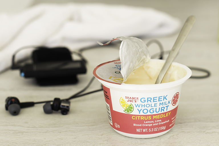 What family-friendly products to buy at Trader Joe's this month:  Citrus Medley Whole Milk Greek Yogurt | Cool Mom Eats