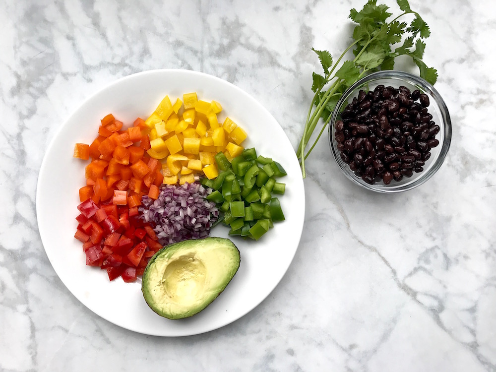 How to make rainbow salsa for a homemade burrito or taco bar | © Jane Sweeney for Cool Mom Eats How to make rainbow salsa for a homemade burrito or taco bar | © Jane Sweeney for Cool Mom Eats