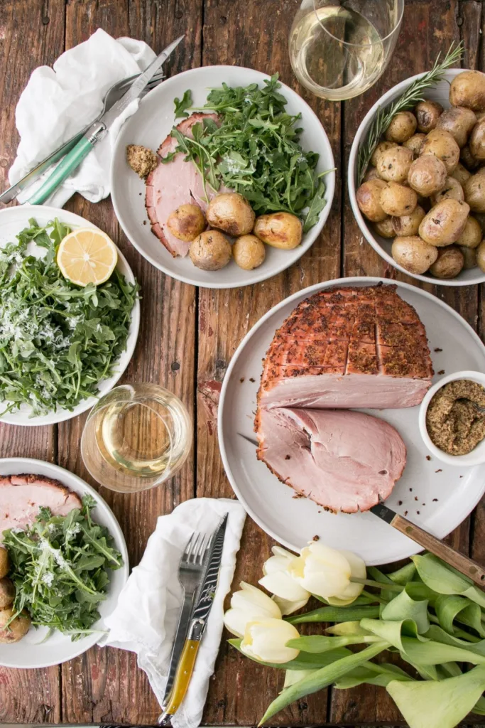 Make ahead brunch recipes for Easter: gorgeous Easter Ham recipe at My Kitchen Love Make ahead brunch recipes for Easter: gorgeous Easter Ham recipe at My Kitchen Love