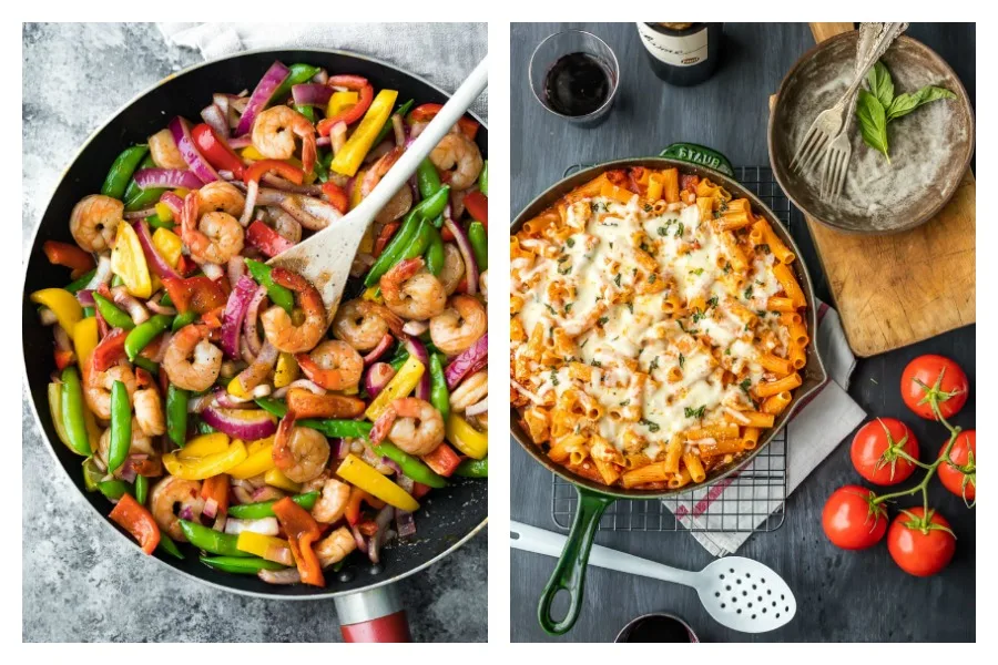 Next week’s meal plan: 5 easy recipes for the week ahead, from a 15-minute stir fry to a chicken parm pasta skillet.