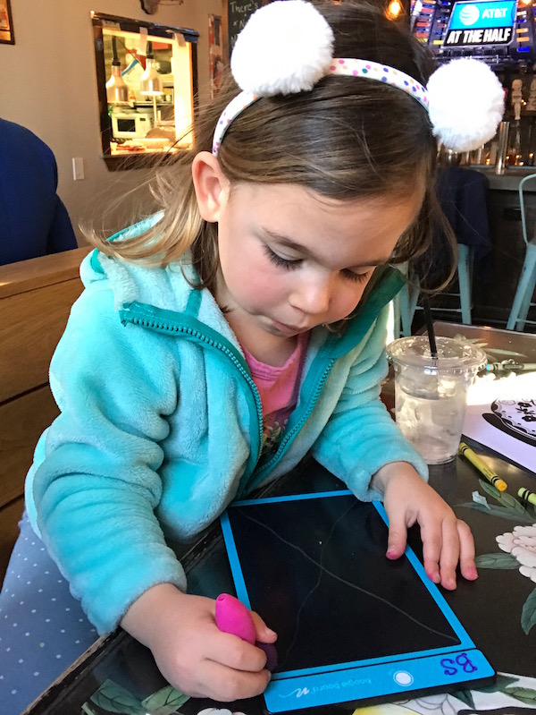 Eating out with little kids: The one toy I can't leave home without. | © Jane Sweeney Cool Mom Eats