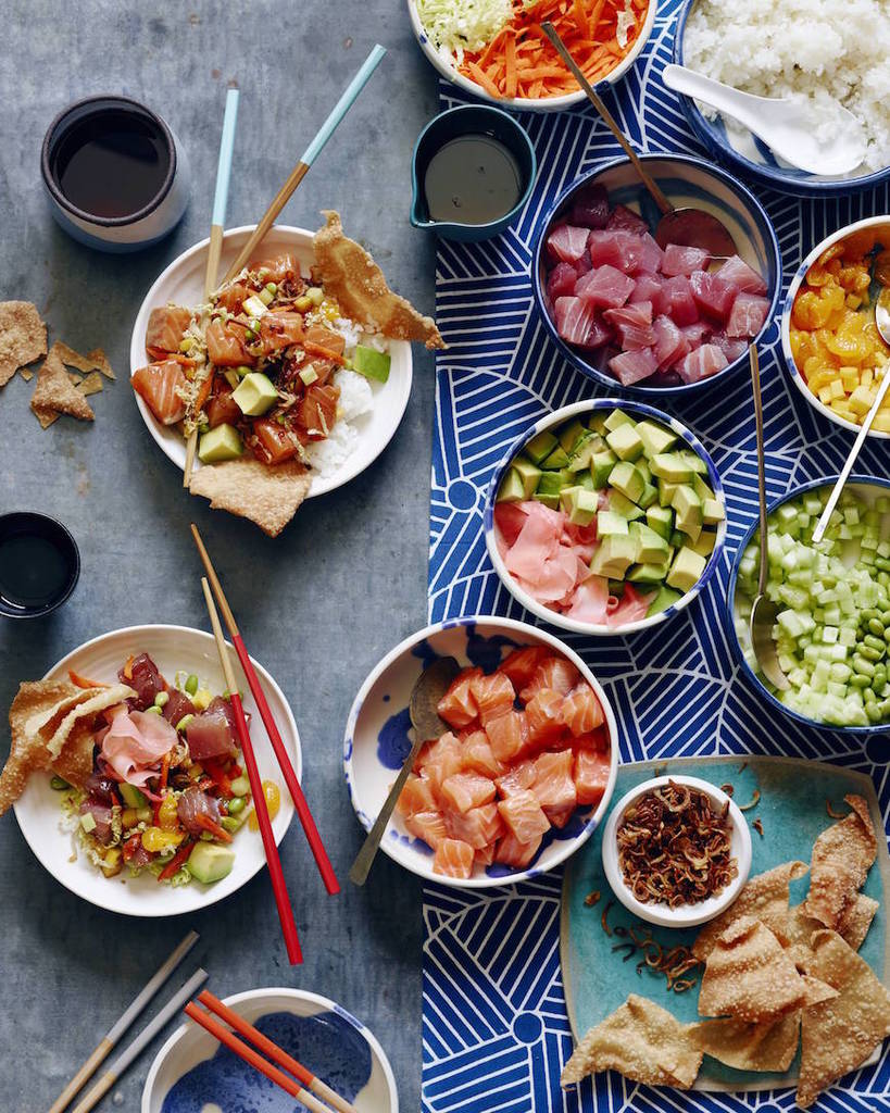 Cool Mom Eats weekly meal plan: DIY Poke Bowls at What's Gaby Cooking