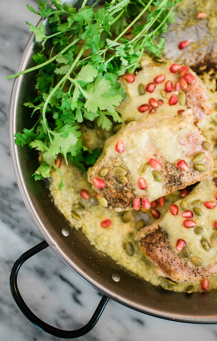 Cool Mom Eats weekly meal plan: Pork Chops in Salsa Verde at Muy Bueno 