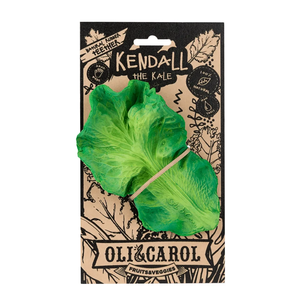 Foodie baby gifts: Oli & Carol kale teether | cool mom eats