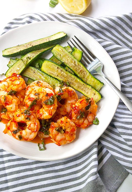 Cool Mom Eats weekly meal plan: Sheet Pan Lemon Harissa Shrimp at Bright Roots Kitchen