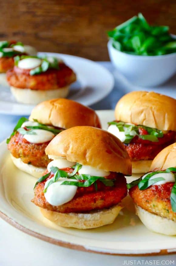 Cool Mom Eats weekly meal plan: Chicken Parmesan Slider | Just A Taste Cool Mom Eats weekly meal plan: Chicken Parmesan Slider | Just A Taste