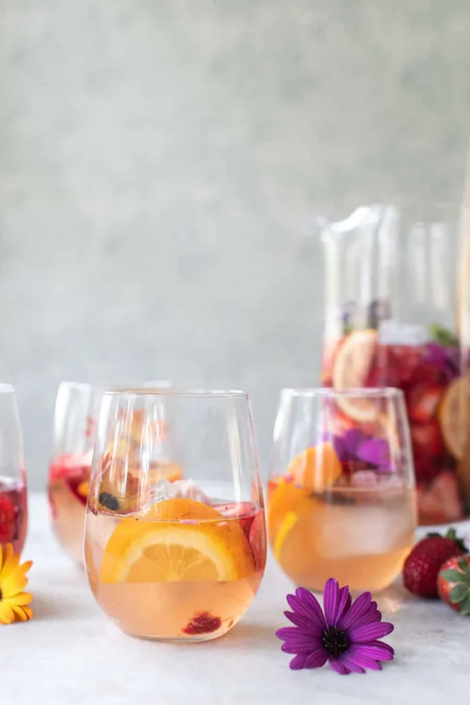 Botanical cocktail recipes: Rose Sangria | Sugar and Charm