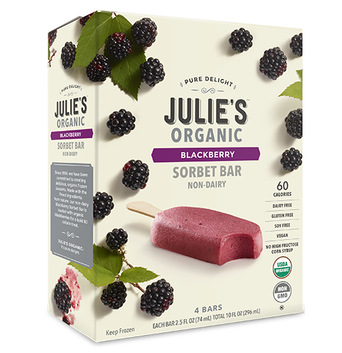 The best low-sugar popsicle brands: Julie's Organic non-dairy sorbet bars
