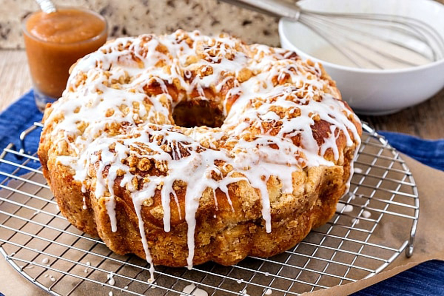 Make ahead Mother's Day brunch recipes: Chai Spiced Apple Butter Coffee Cake from Jenni Field's Pastry Chef Online