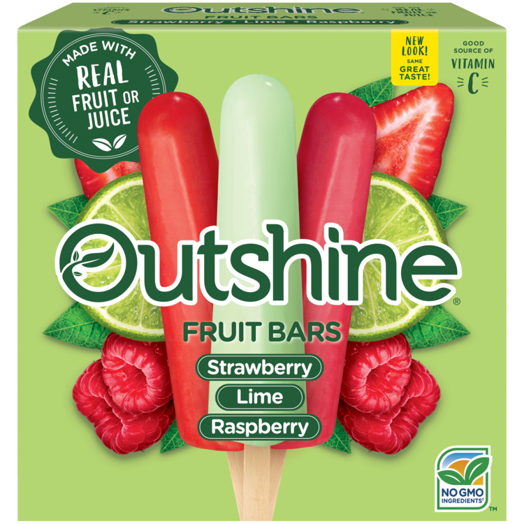 The best low sugar popsicle brands for summer: Outshine Fruit Bars are easily found in many supermarkets