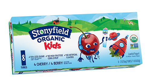 Best low-sugar popsicle brands: Stonyfield Organic Kids yogurt tubes aren't classic popsicles, but a good stand-in with a little protein too