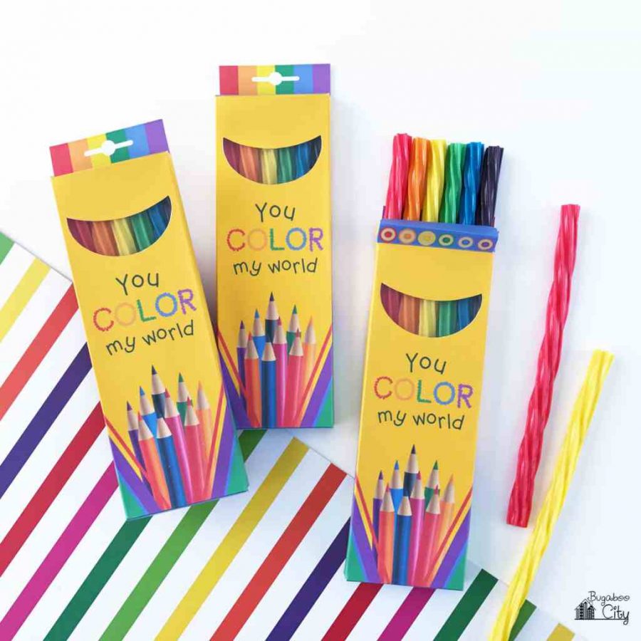 Teacher appreciation food gift idea: Candy colored pencils at Bugaboo City