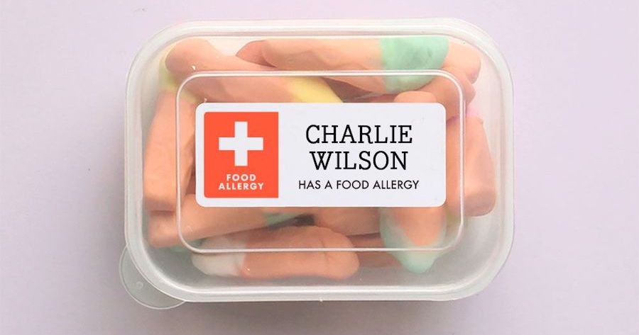 Custom food allergy labels: General allergy alert labels at Tiny Me Custom food allergy labels: General allergy alert labels at Tiny Me