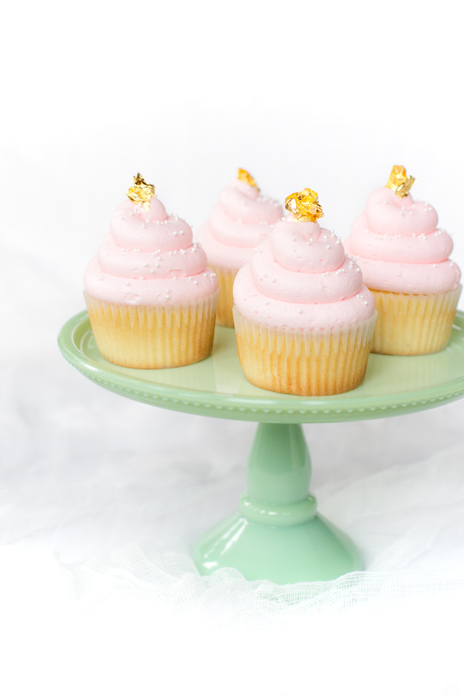 Princess cupcakes: Gold leaf princess cupcakes | Faith Food Family Fun