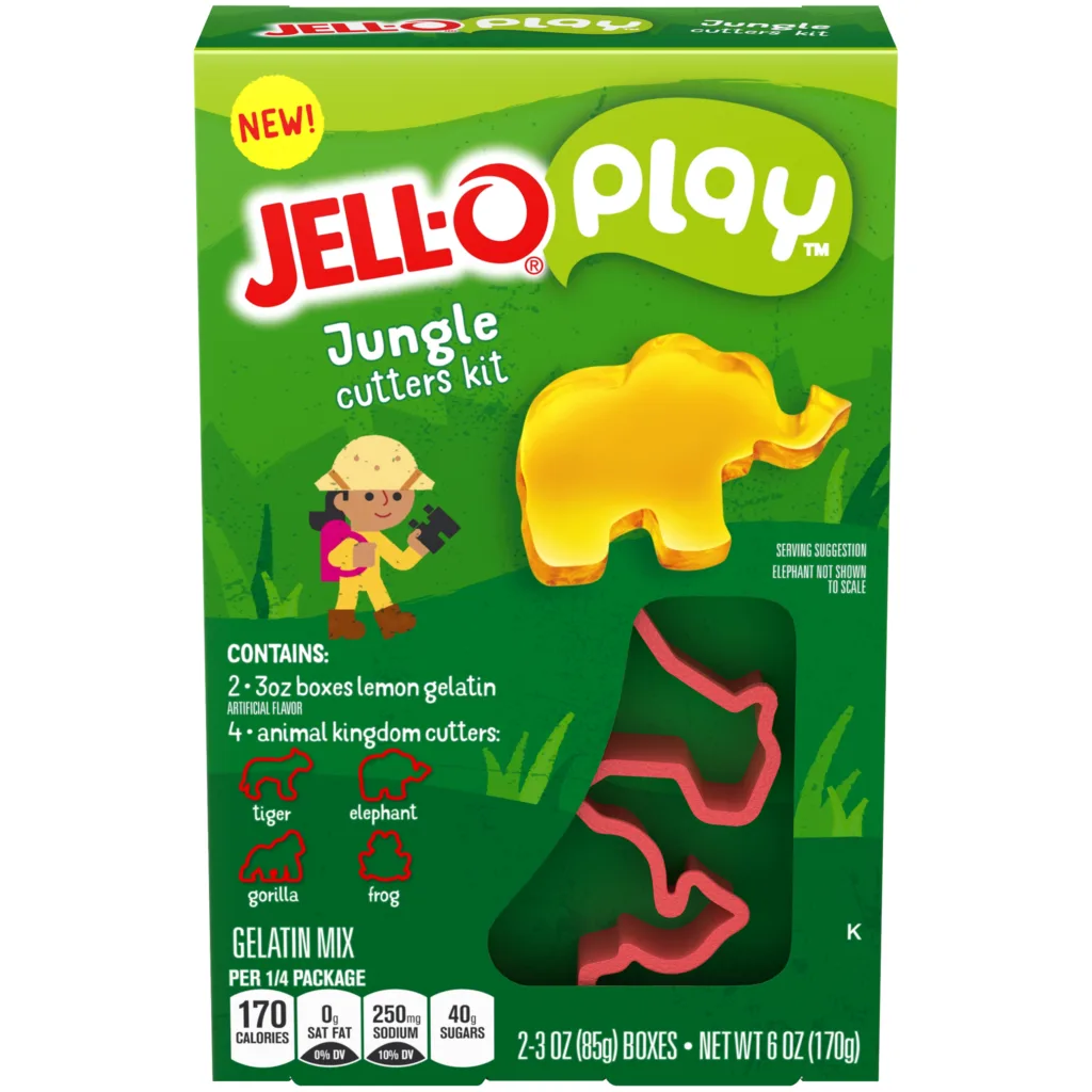Jello-O Play: A new line of edible play kits for kids like this Jungle animal cookie cutter set| Cool Mom Eats