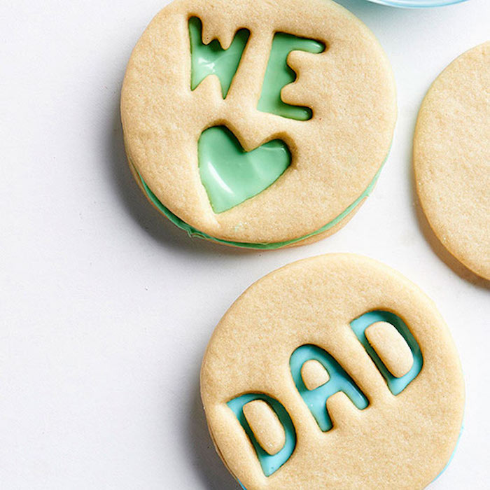 Father's Day treats kids can help make: Cut-out sugar cookie sandwiches at BHG Father's Day treats kids can help make: Cut-out sugar cookie sandwiches at BHG