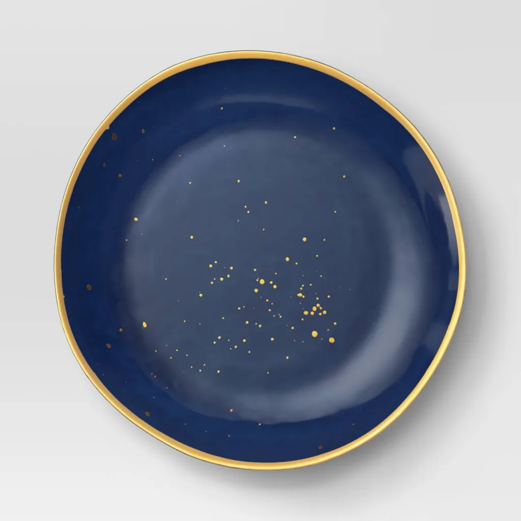 Must-have unbreakable melamine plates for summer entertaining: Navy speckled plates at Target