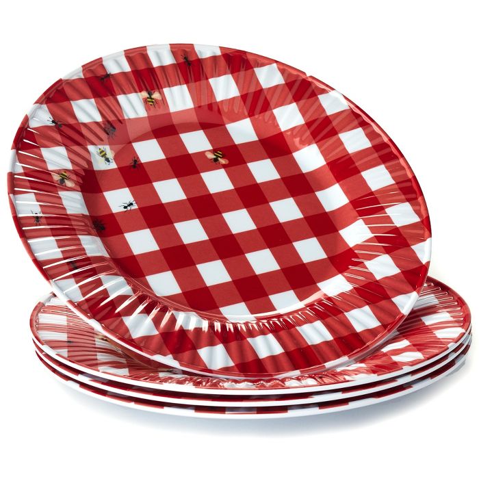 Must-have unbreakable melamine plates for summer: Picnic-inspired gingham plates at Target