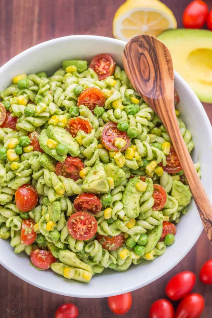Creamy Avocado Pasta Salad from NatashasKitchen Creamy Avocado Pasta Salad from NatashasKitchen