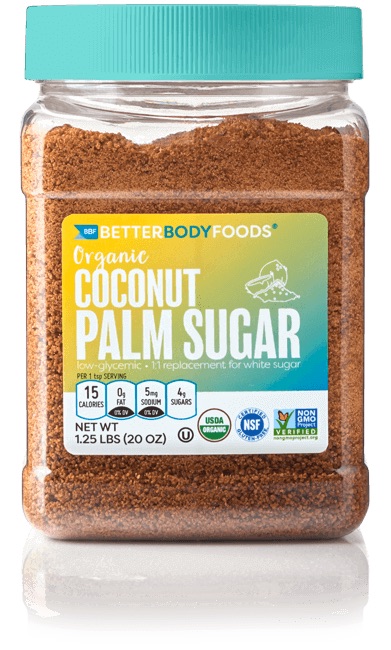 All about coconut sugar: Better Body Foods Coconut Palm Sugar