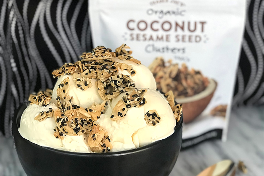 Camp Snack for kids from Trader Joe’s: Coconut Sesame Seed Clusters
