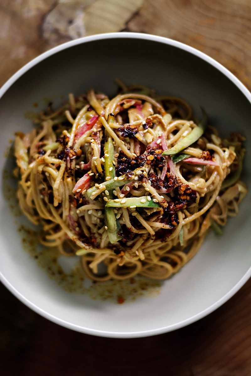 Cold Noodle Dishes: Fiery Cold Sichuan Sesame Noodle recipe at Lady & Pups Cold Noodle Dishes: Fiery Cold Sichuan Sesame Noodle recipe at Lady & Pups
