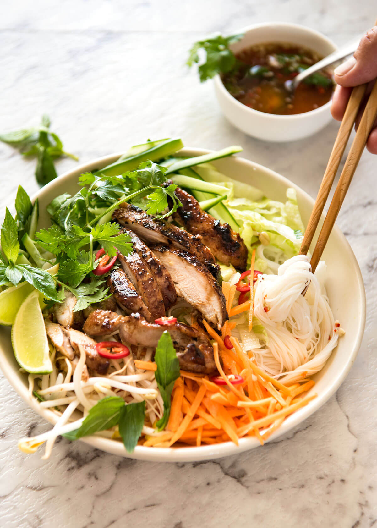 Cold Noodle Dishes: Recipe for Vietnamese Noodles With Lemongrass Chicken at Recipe Tin Eats Cold Noodle Dishes: Recipe for Vietnamese Noodles With Lemongrass Chicken at Recipe Tin Eats