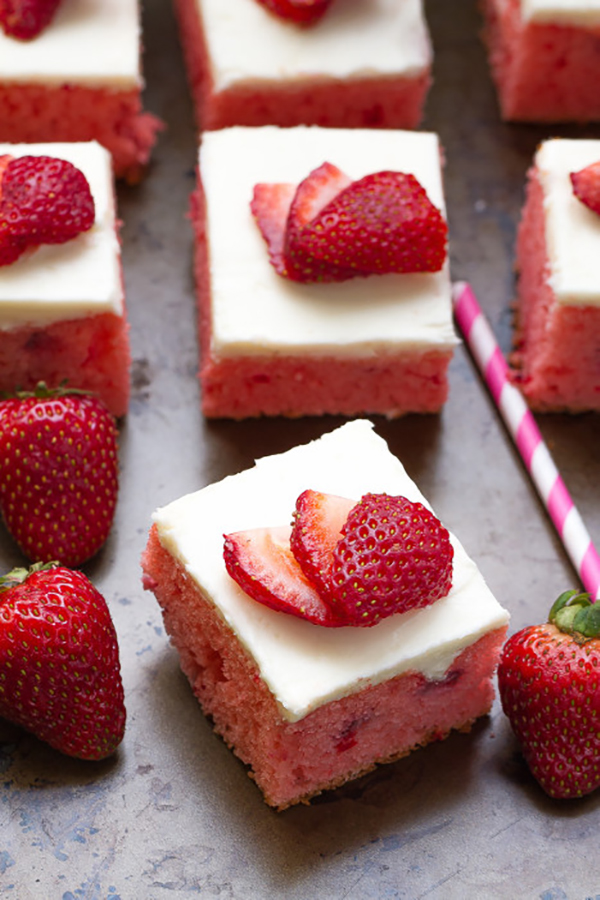 Sheet Cake Recipes That Make Every Celebration Better: Strawberry Sheet Cake With Buttercream Frosting at Life Made Sweeter