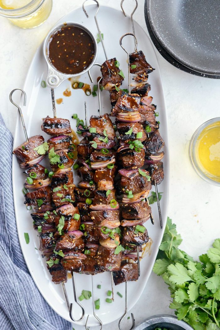 Weekly meal plan: Grilled Sesame Steak Skewers at Simply Scratch