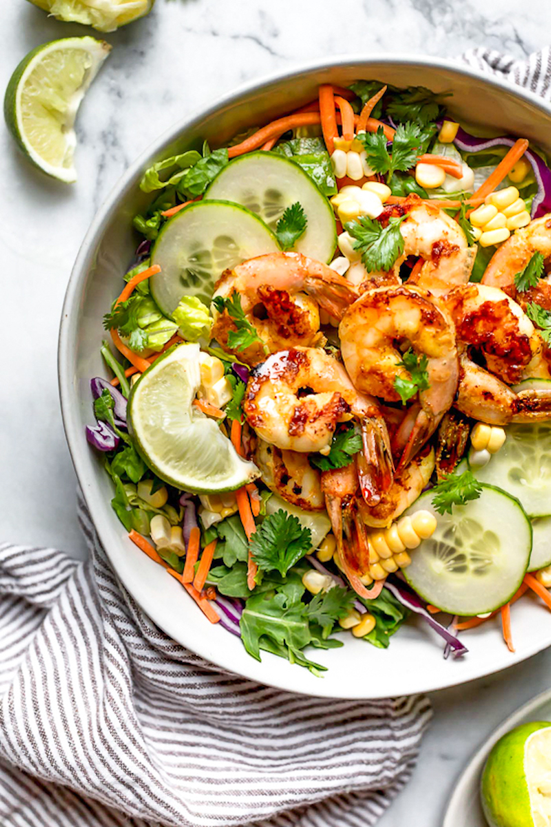 Weekly meal plan: Spicy Thai Shrimp Salad at Skinny Taste