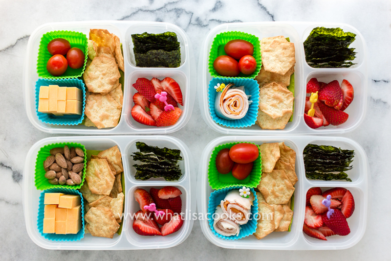 Gluten-free school lunch recipes: Snack Boxes at What Lisa Cooks