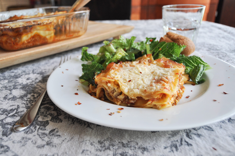 Easy Weeknight Lasagna Recipe by Anne Wolfe Postic | Cool Mom Eats