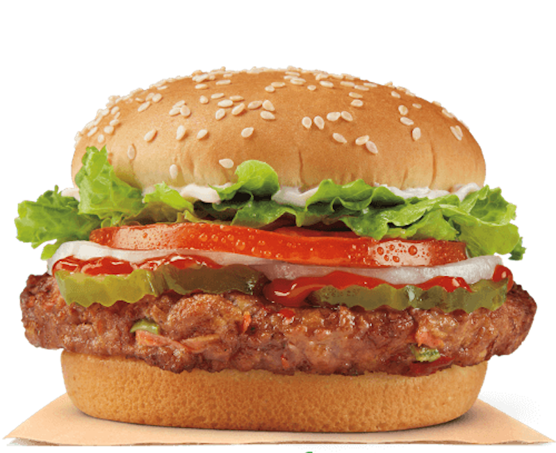 Meatless meals at America's top 10 fast food restaurants: The Veggie Burger at Burger King